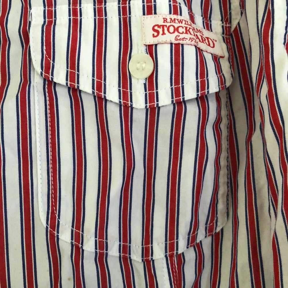 R.M. Williams Stockyard Ladies size 14 Striped Button Down Shirt - Picture 4 of 5
